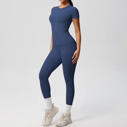 C it all Stretch Sports T-Shirt & High Waist Yoga Pants Set
