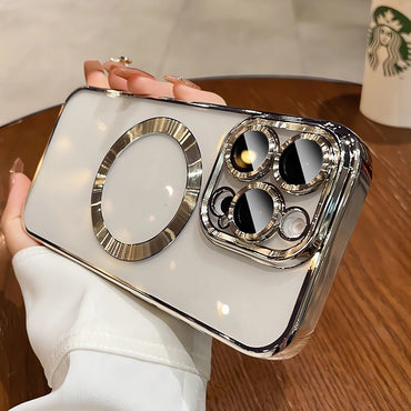 Applicable To Phone Case Tpu Electroplating Magsafe Magnetic Suction