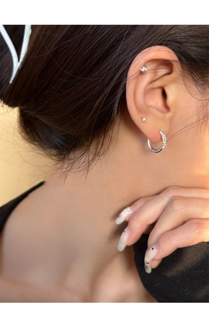 Geometric Rhinestone Zircon Ear Clip Women's Simple