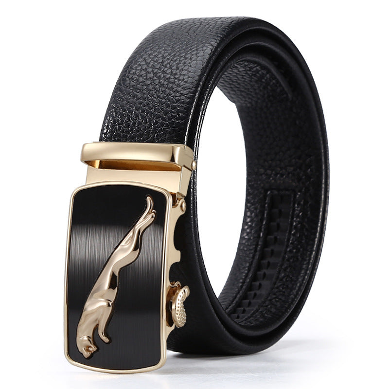 Men's Automatic Leather Buckle Business Belt - Professional Efficiency