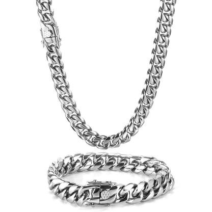 Stainless Steel Cuban Chain Personality Necklace For Men