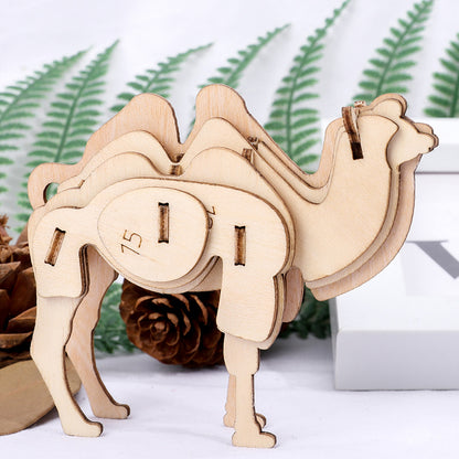 Children's DIY Wooden Toys, Wooden Toy Models, Three-dimensional Puzzles, Assembling Insect Models