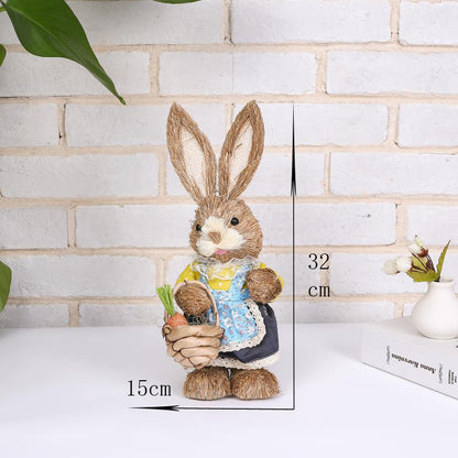 Simulation Papyrus Easter Rabbit Decoration Home Shopping Mall Garden Decoration European Fairy Tale Rabbit Decorations