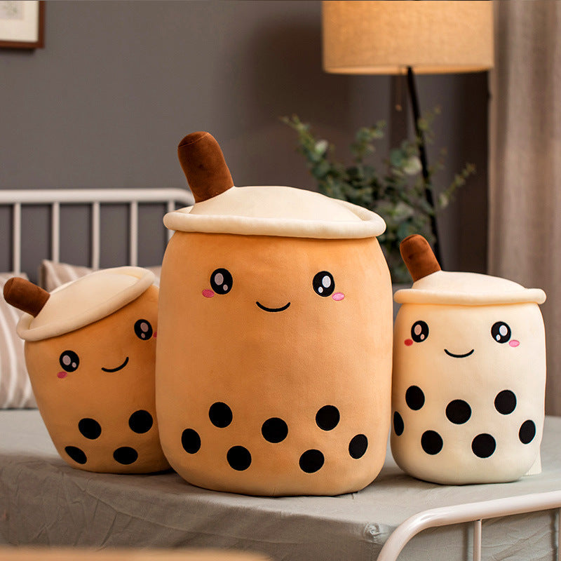 Pearl milk tea cup pillow