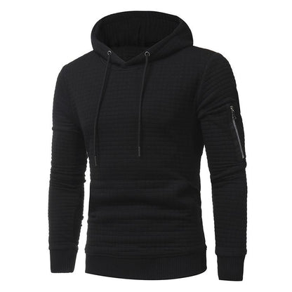 Män Sweatshirt Hoodie Med Arm Dragkedja Långärmad Slim Tops 