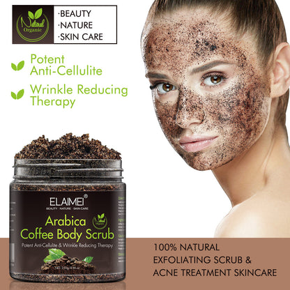 Coffee scrub exfoliating body scrub