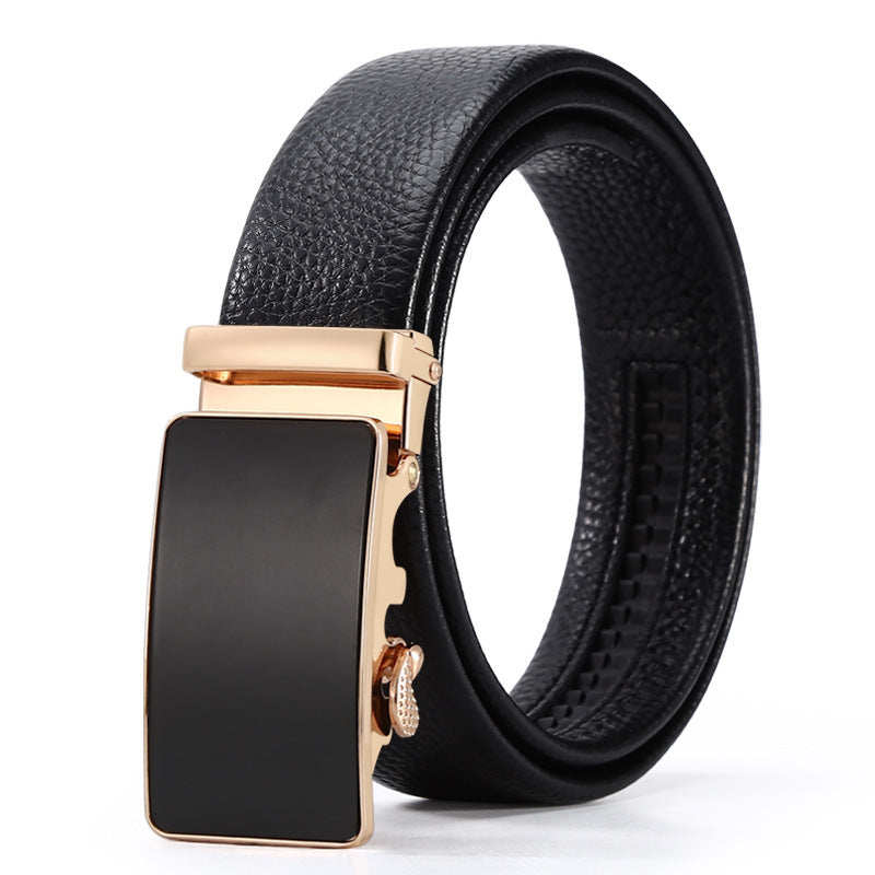 Men's Automatic Leather Buckle Business Belt - Professional Efficiency