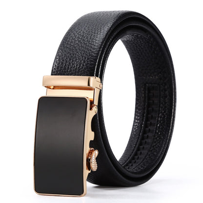 Men's Automatic Leather Buckle Business Belt - Professional Efficiency