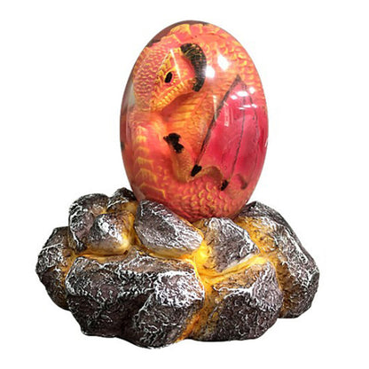 LED Lava Drage ägg Dekor Dinosaur ägg staty Resin Dragon ägg kristall Mineral Gemstone Reiki Hem Inredning