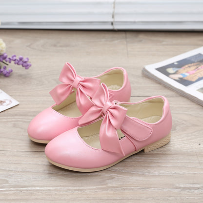 Chaussures filles chaussures en cuir blanc Bowknot filles enfants chaussures de princesse