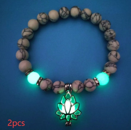 Energi Luminous Lotus Strand Pärla armbindel