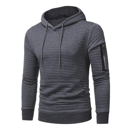 Män Sweatshirt Hoodie Med Arm Dragkedja Långärmad Slim Tops 