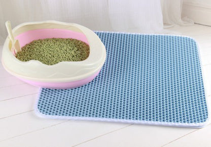 Tapis de litière pour chat, nid d'abeille, imperméable, résistant à l'urine, fournitures pour animaux de compagnie