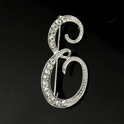 26 English Alphabet Brooches With Diamonds