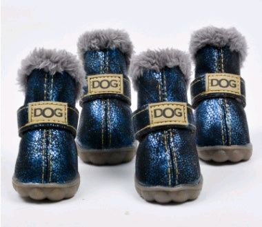 Les bottes de neige épaisses pour chien gardent au chaud les chaussures VIP d'automne et d'hiver de Teddy