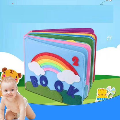 Kände sig upptagen bräda Barn 3D Tredimensionell pedagogisk inlärning Non-Woven Rainbow Early Education Berättelsebok