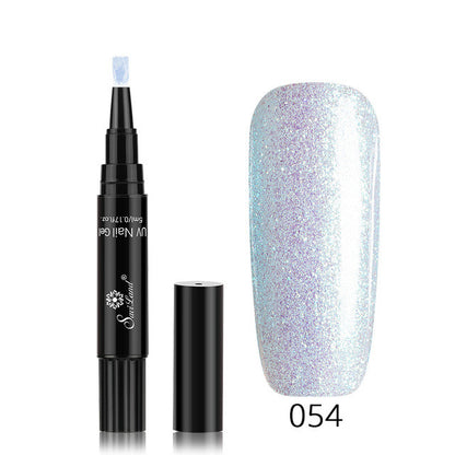 3 i 1 Gel Nagellack Pen Glitter One Step Nail Art Gel Polish Hybrid