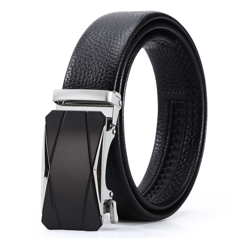 Men's Automatic Leather Buckle Business Belt - Professional Efficiency