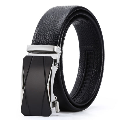 Men's Automatic Leather Buckle Business Belt - Professional Efficiency