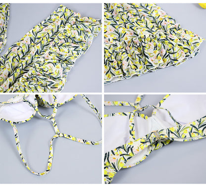 Chiffon blouse boxer hot spring bathing suit