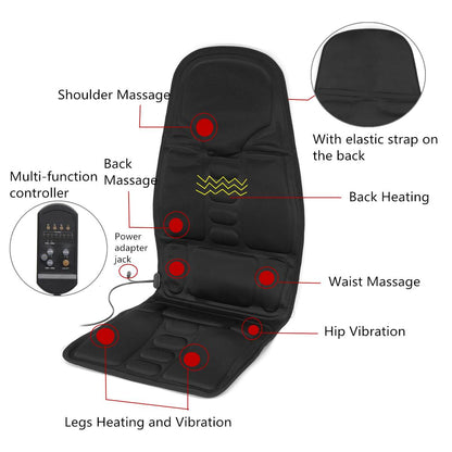 Coussin de massage pour voiture, voiture, maison, chaise de massage vibrante à double usage