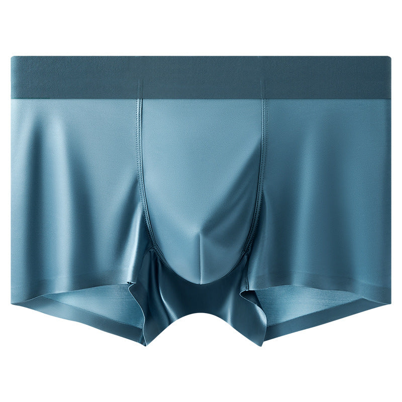Light-luxury Satin Ice Silk Antibacterial Mens Boxer Briefs