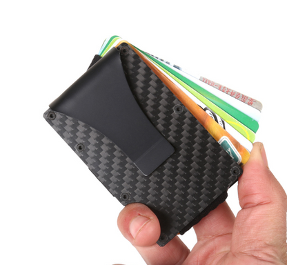 Carbon fiber RFID anti-magnetic card package aluminum bank card credit card card business card holder wallet European and American metal wallet