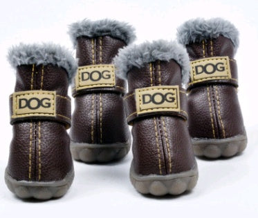 Les bottes de neige épaisses pour chien gardent au chaud les chaussures VIP d'automne et d'hiver de Teddy