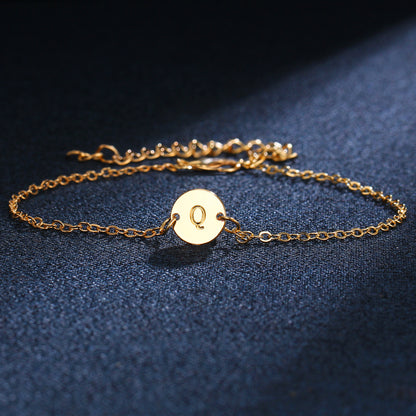 Modesmycken Justerbara Guldfärgade Legering Bokstav Armband Armband För Män Kvinnor Flickor Charm Armband Fest Bileklik Pulseiras