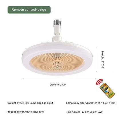 Remote Control E27 Screw Adjustable Light Bedroom Aromatherapy Small Fan Lamp