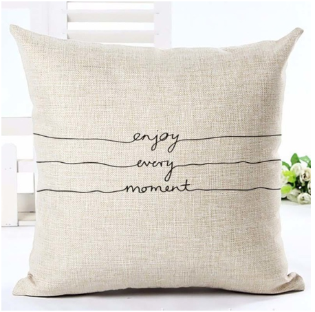 Letter black and white home pillowcase