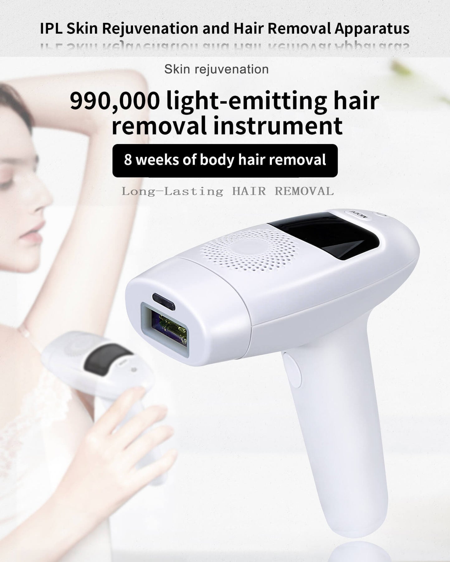 990,000 IPL Laser Hair Removal Device - LCD Display 5-Gear Professional System