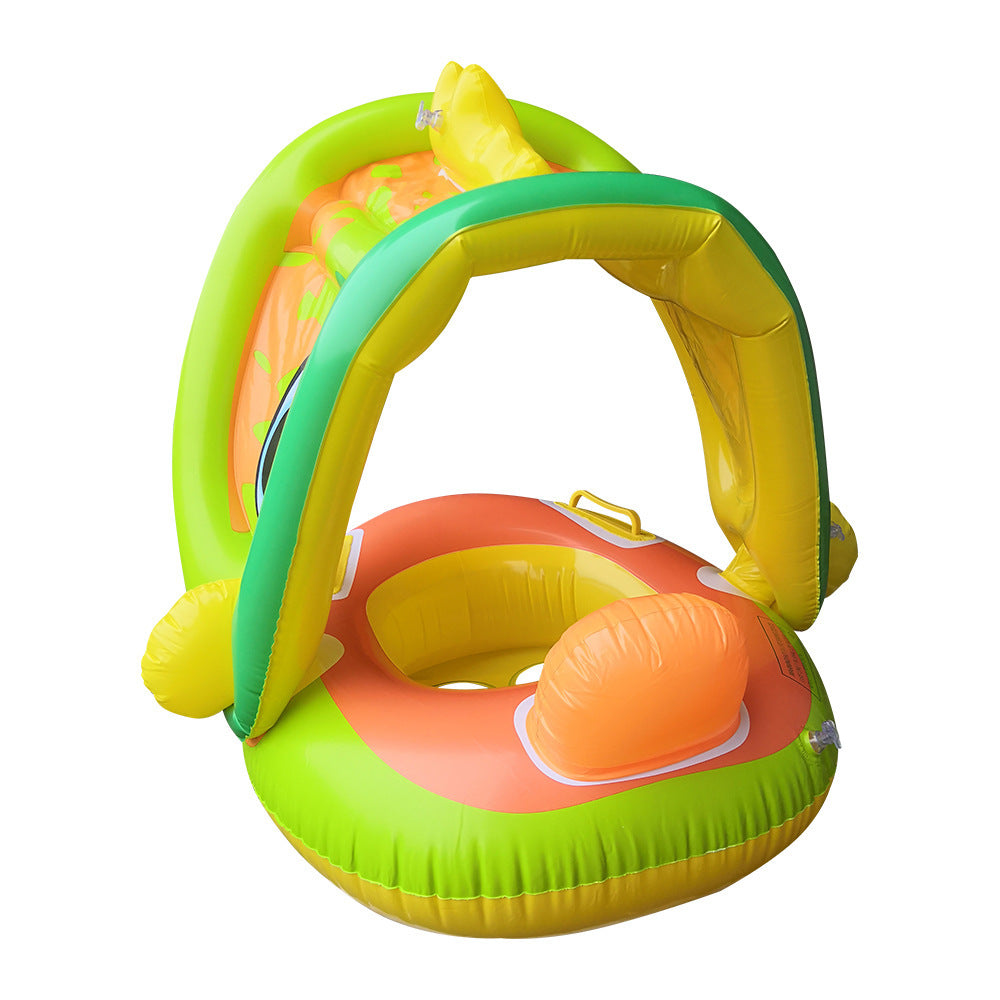 Anneaux de natation pour enfants, anneau de siège gonflable et amovible en Pvc, baignoire pour bébé avec jouets pare-soleil