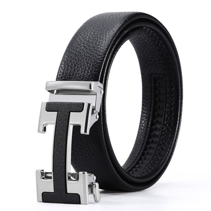 Men's Automatic Leather Buckle Business Belt - Professional Efficiency