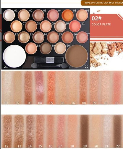 Novo 22 Colours Eyeshadow &amp; Giltter Palette Set Family