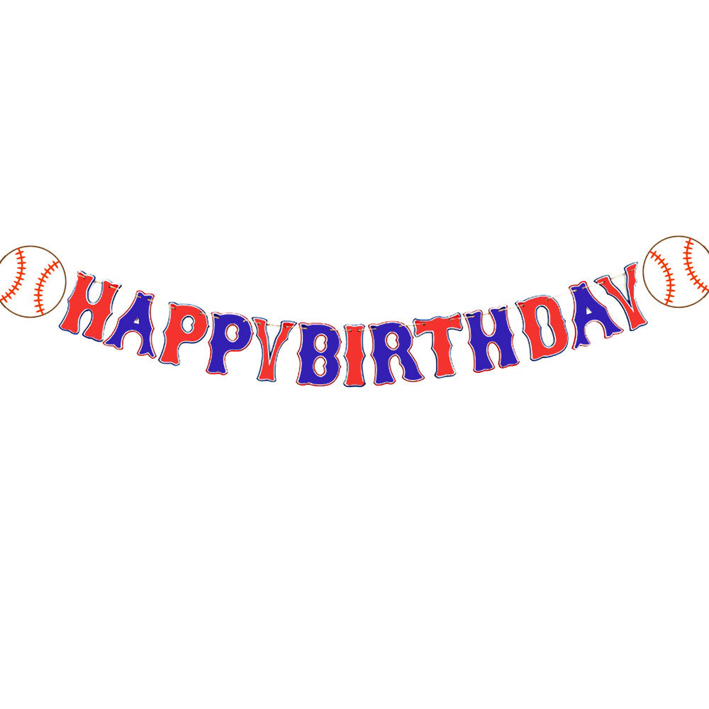 Baseball Theme Party Birthday Pulling Banner