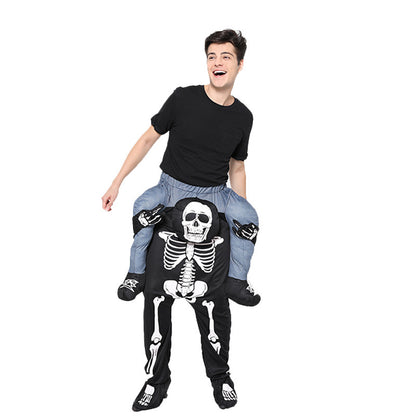 Halloween Funny Costume - Skeleton Rocking Horse