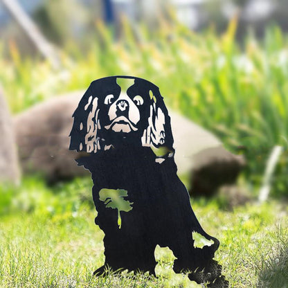 Metal Dog Silhouette Garden Patio Decoration