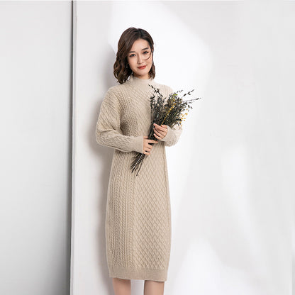 Thickened Bottom Non Split Woolen Dress