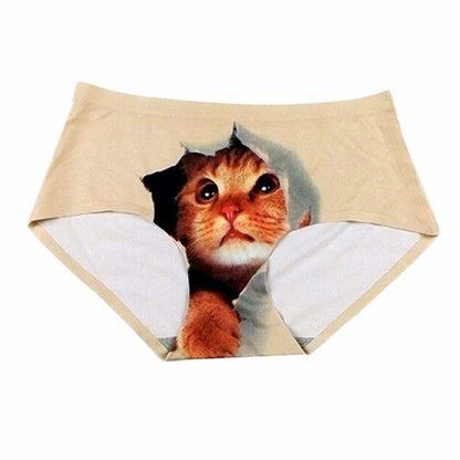 3d Print Cat Cotton Underwear Women Panties Seamless Briefs New Arrival Female Ropa Interior Mujer Lingerie