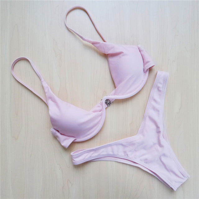Sexiga kvinnor bikini strandkläder push-up badkläder badkläder