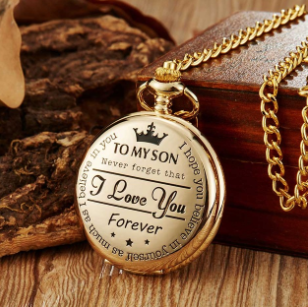 TO MY SON LOVE FOREVER Quartz Pocket Watch