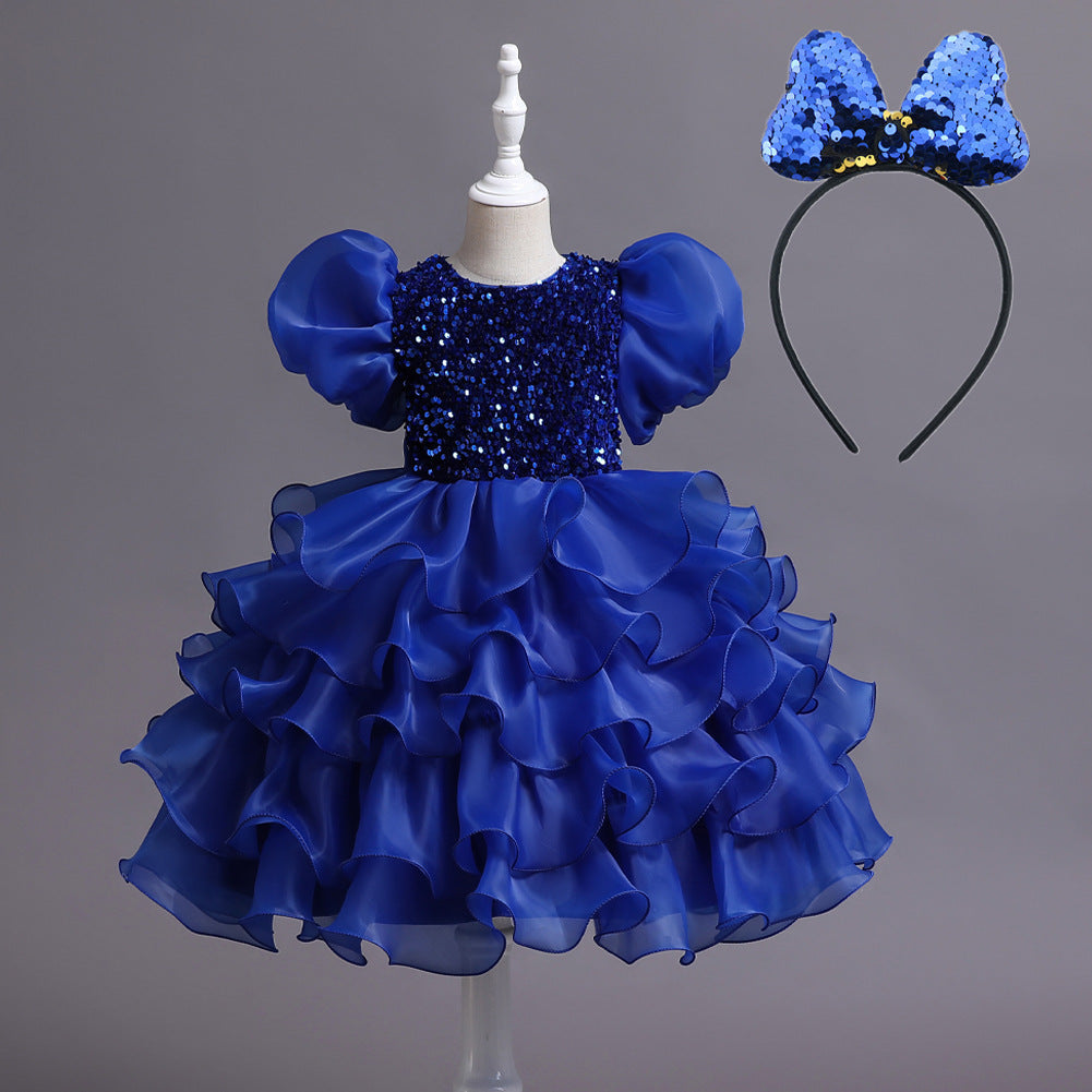 Robe de soirée princesse d'anniversaire tutu pour enfants