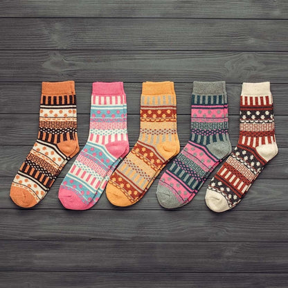 Winter Thick Warm Stripe Wool Socks