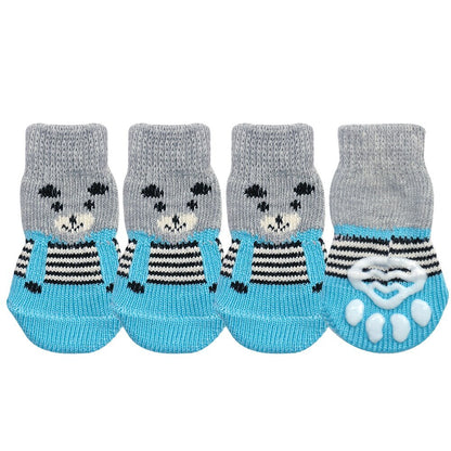 Pet Knit Skid Warm Love Cotton Socks