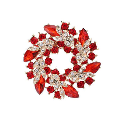 Broche en cristal, broche bauhinia incrustée de diamants, broche