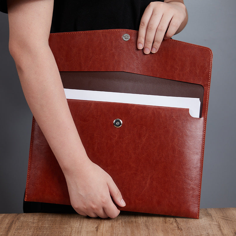 Office Leather File Bag A4