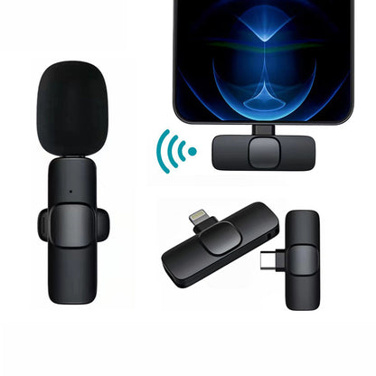 Microphone Lavalier sans fil, Mini micro Portable pour enregistrement Audio et vidéo, pour téléphone Android, longue durée de vie de la batterie, diffusion en direct, jeu