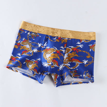 Dragon print boxer shorts