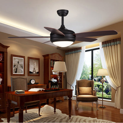 American Simple Light Luxury Home Wood Leaf Fan